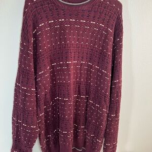 Vintage 90s Isle of Cotton‎ Men's Burgundy Sweater grandpacore XLT